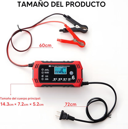 Cargador Inteligente de Batería 12V 6A – ✨Protección Total y Rendimiento en Cualquier Clima✨