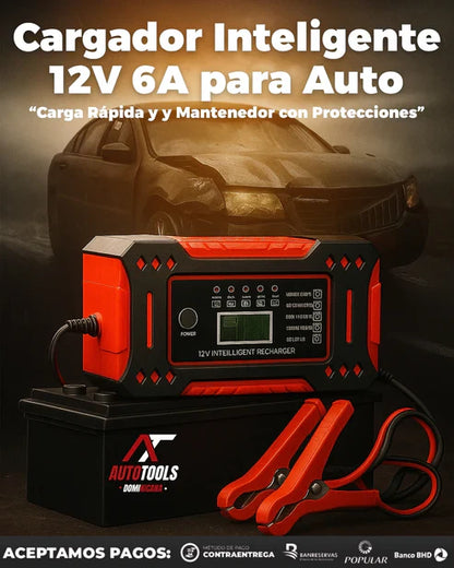 Cargador Inteligente de Batería 12V 6A – ✨Protección Total y Rendimiento en Cualquier Clima✨